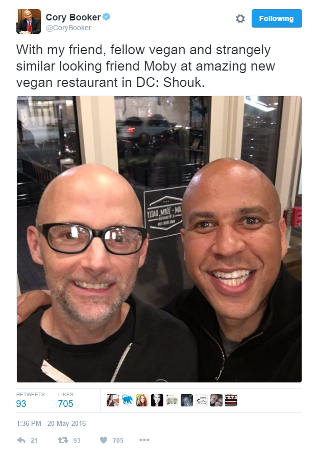 Résultat de recherche d'images pour "cory booker vegan"