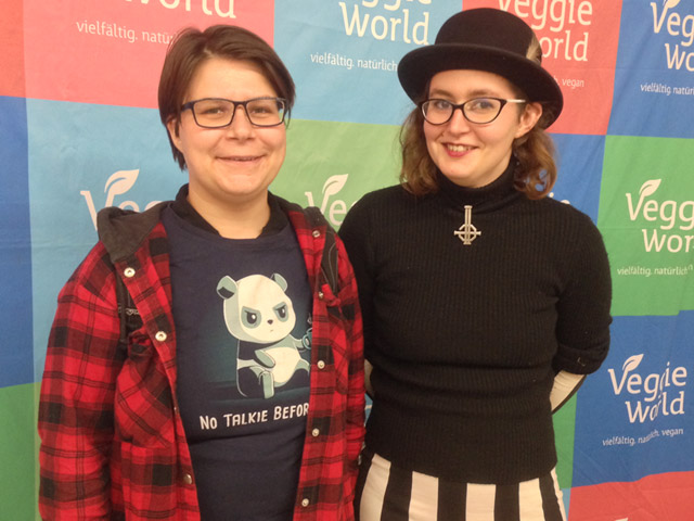 Florence Dusseaux et Lisa Roche au salon Veggie World Paris 2019 (c) Vegan France Interpro